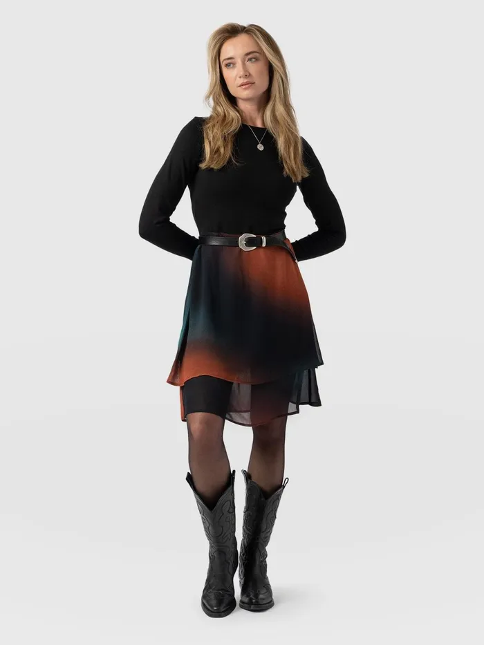 Etta Mini Layered Dress 8211 Orange Coral Orange Coral Women Saint And Sofia Dresses