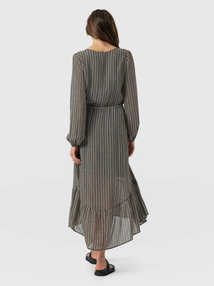 Evelyn High Low Dress 8211 Monochrome Wave Monochrome Wave Women Saint And Sofia Dresses