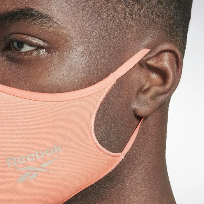 Face Covers Womens Reebok Face Cover ML 3Pack Black Twisted Coral Digital Glow