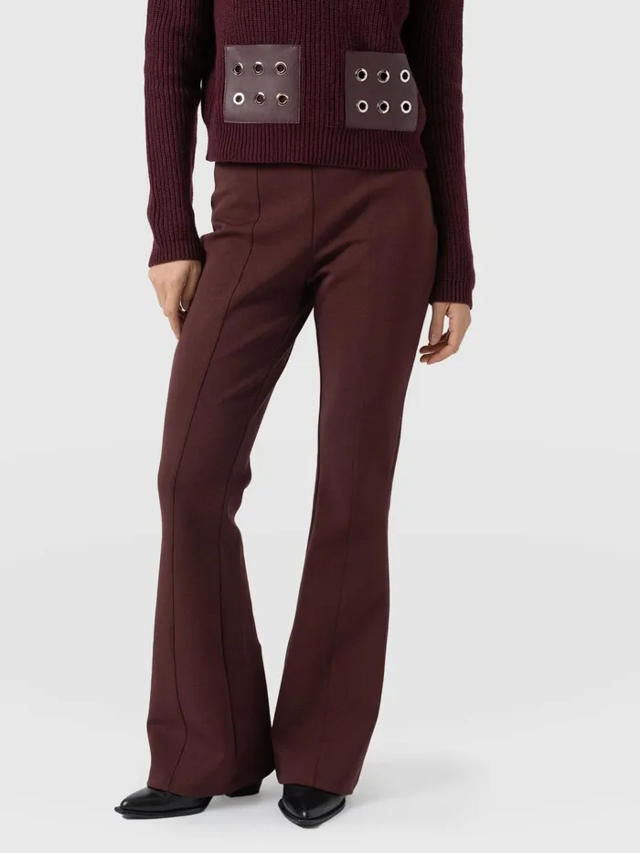 Fearne Flare Legging 8211 Maroon Maroon Women Saint And Sofia Pants