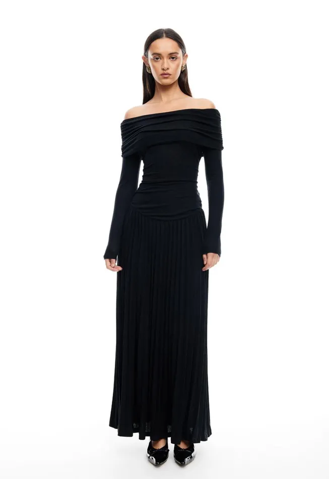 Field Of Dreams Women Lioness Fashion FIELD OF DREAMS LONG SLEEVE MAXI Onyx Field Of Dreams Women Lioness Fashion FIELD OF DREAMS LONG SLEEVE MAXI Onyx