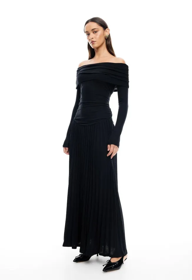 Field Of Dreams Women Lioness Fashion FIELD OF DREAMS LONG SLEEVE MAXI Onyx Field Of Dreams Women Lioness Fashion FIELD OF DREAMS LONG SLEEVE MAXI Onyx