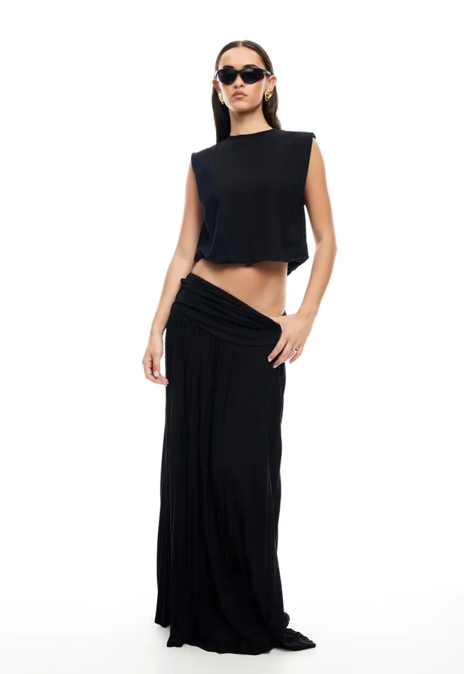 Field Of Dreams Women Lioness Fashion FIELD OF DREAMS MAXI SKIRT Onyx