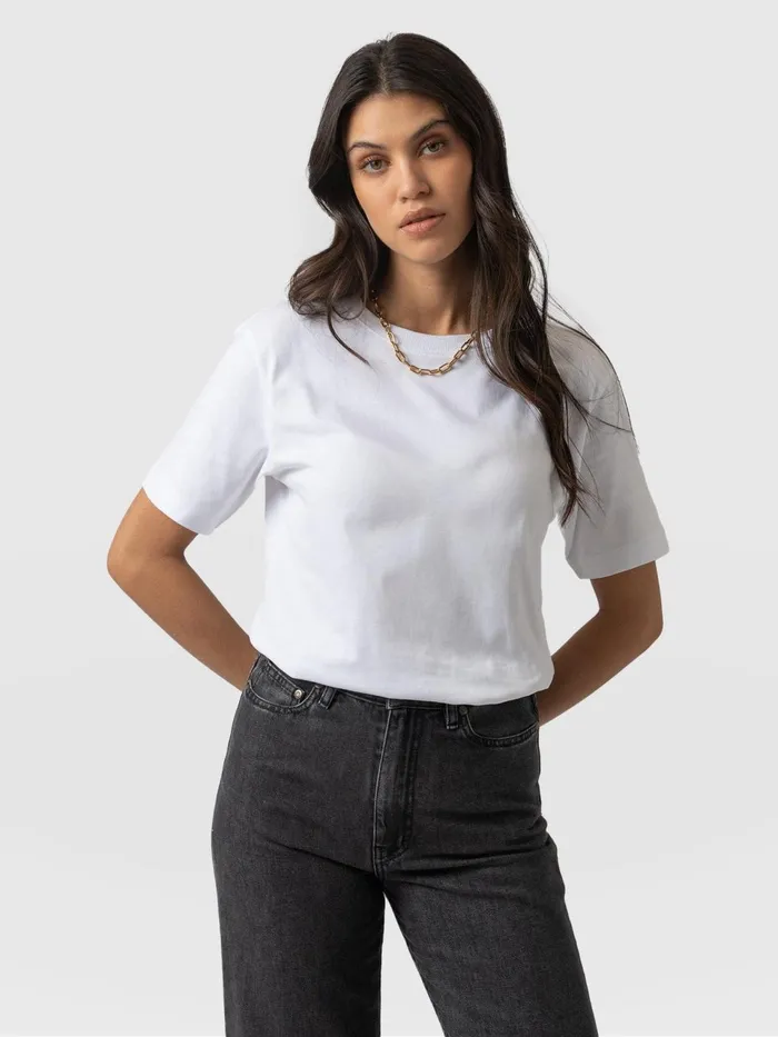 Finsbury Crew Neck Tee 8211 White White Women Saint And Sofia TShirts and Tanks Finsbury Crew Neck Tee 8211 White White Women Saint And Sofia TShirts and Tanks