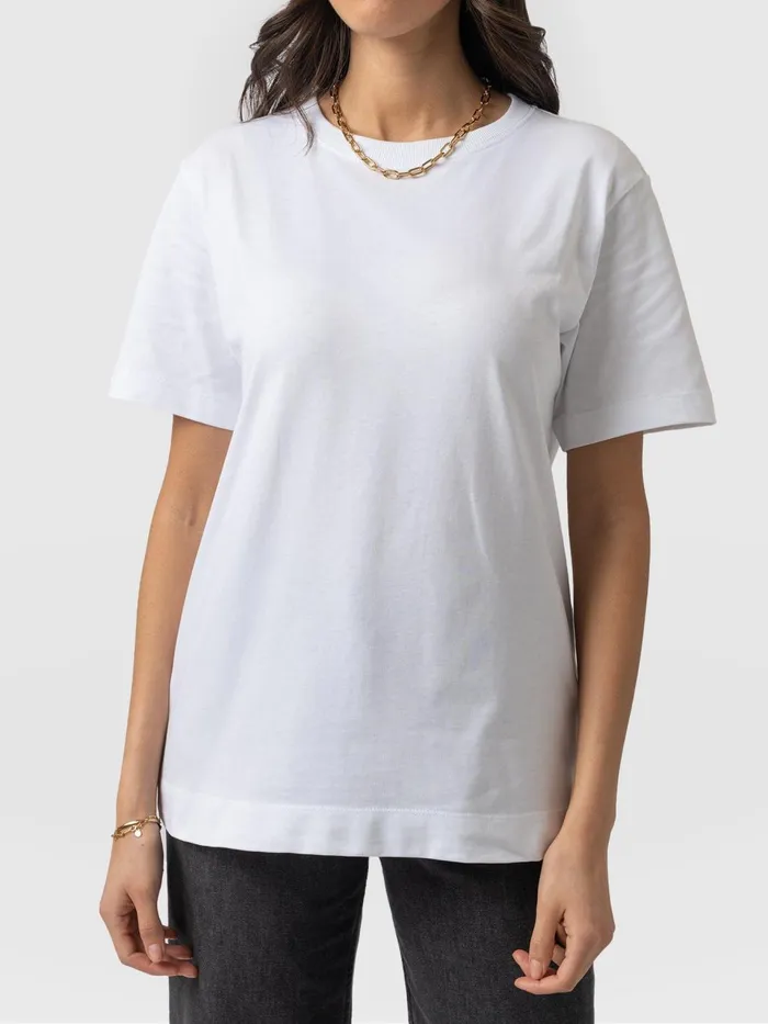 Finsbury Crew Neck Tee 8211 White White Women Saint And Sofia TShirts and Tanks