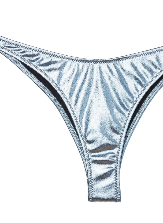 Fleur Du Mal Bikinis Women High Leg Bikini Bottom Disco Ice Fleur Du Mal Bikinis Women High Leg Bikini Bottom Disco Ice