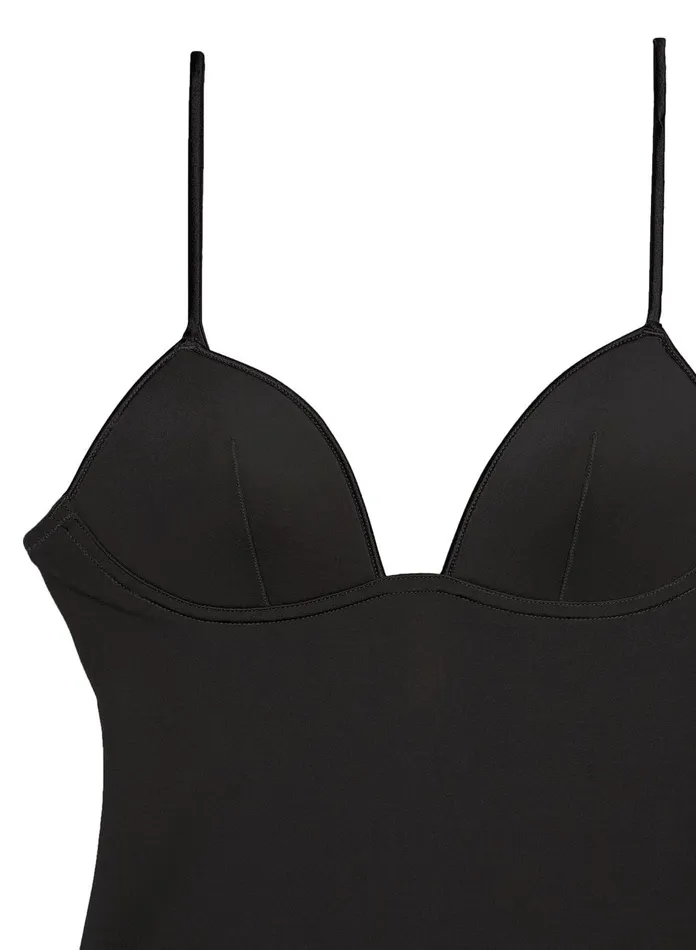 Fleur Du Mal Bodysuits Women Cupped Nonwire Bodysuit Black Fleur Du Mal Bodysuits Women Cupped Nonwire Bodysuit Black
