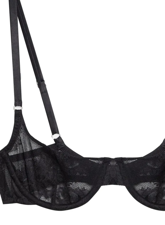 Fleur Du Mal Bras Women Bouquet Lace Scooped Balconette Bra Black Fleur Du Mal Bras Women Bouquet Lace Scooped Balconette Bra Black