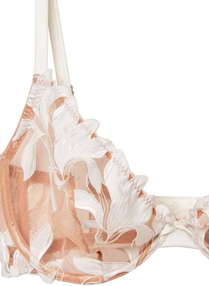 Fleur Du Mal Bras Women Fuller Cup Lily Embroidery Plunge Demi Bra Ivory Fleur Du Mal Bras Women Fuller Cup Lily Embroidery Plunge Demi Bra Ivory