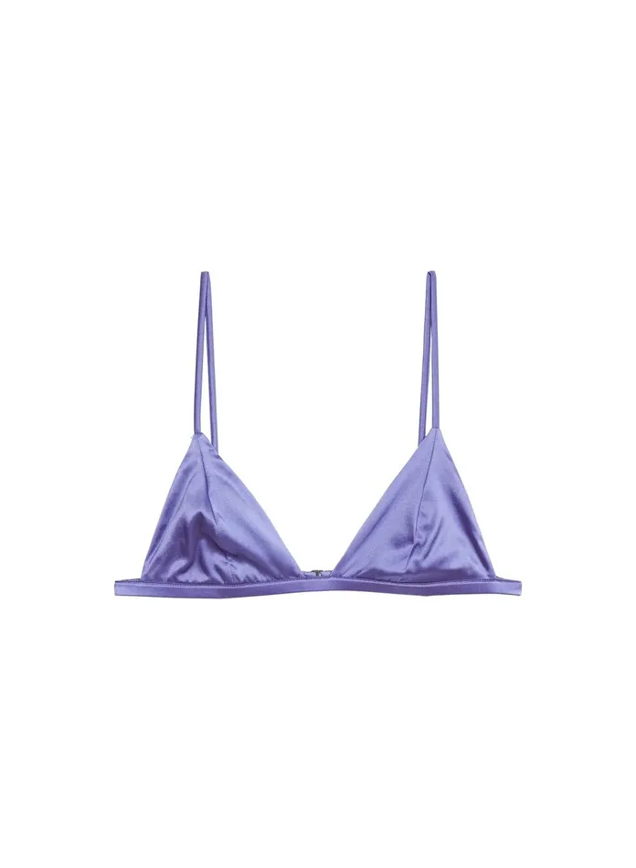 Fleur Du Mal Bras Women Luxe Triangle Bra Periwinkle Fleur Du Mal Bras Women Luxe Triangle Bra Periwinkle