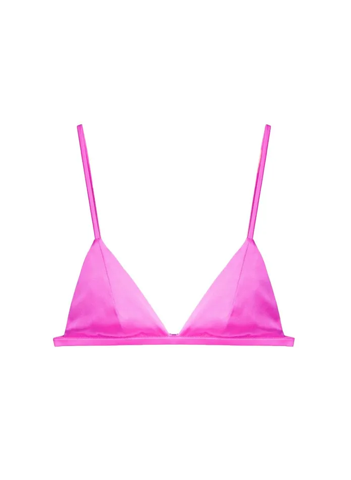 Fleur Du Mal Bras Women Luxe Triangle Bra Wild Pink