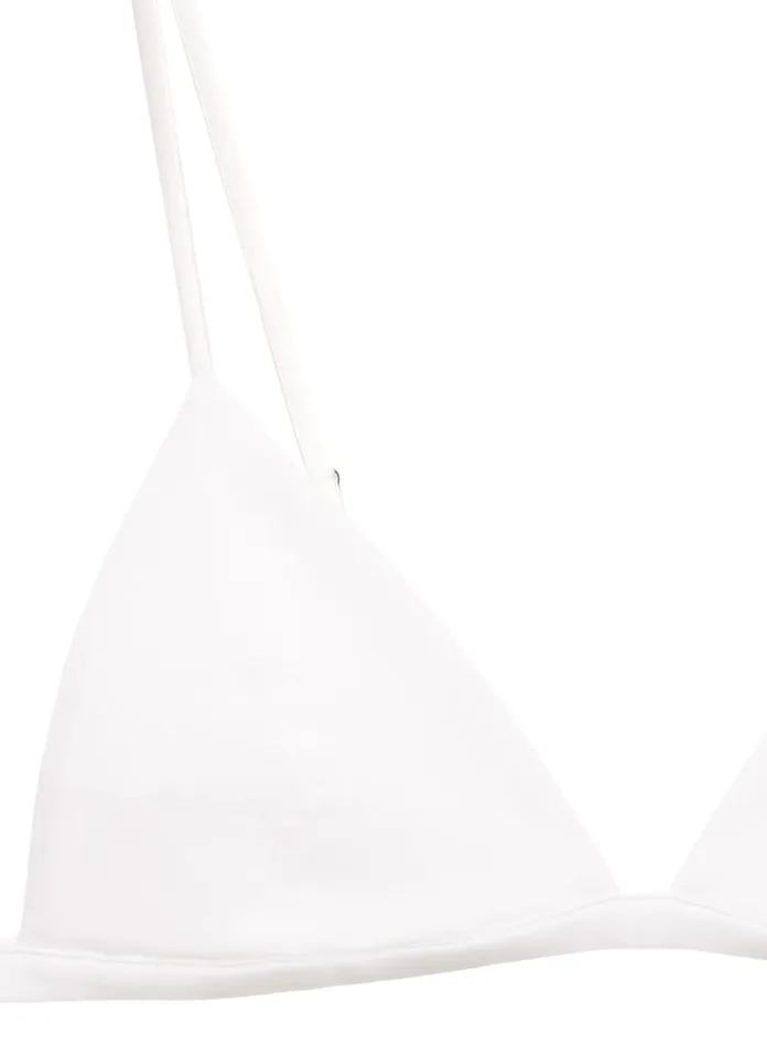 Fleur Du Mal Bras Women Organic Cotton Luxe Triangle Bra Ivory Fleur Du Mal Bras Women Organic Cotton Luxe Triangle Bra Ivory