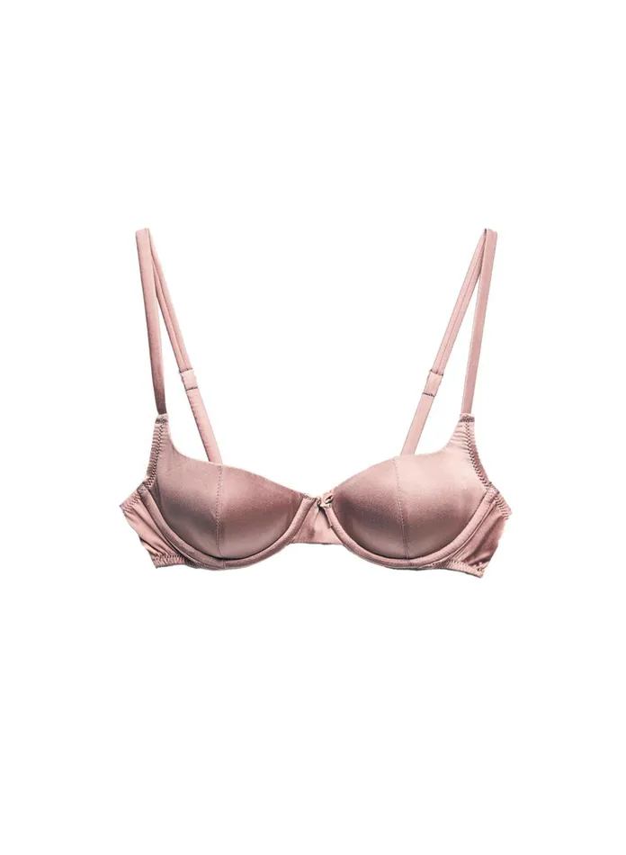 Fleur Du Mal Bras Women Satin Luxe Balconette Bra Tan Fleur Du Mal Bras Women Satin Luxe Balconette Bra Tan