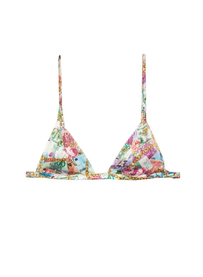 Fleur Du Mal Bras Women So Money Luxe Triangle Bra So Money Print Fleur Du Mal Bras Women So Money Luxe Triangle Bra So Money Print