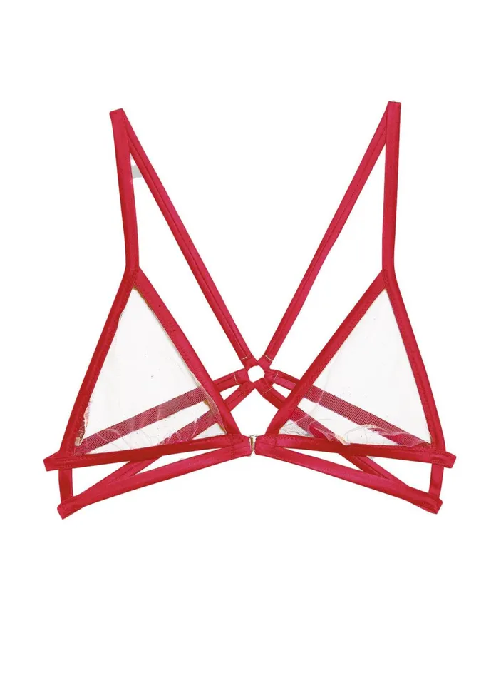 Fleur Du Mal Bras Women Strappy Bondage Bra Rouge Fleur Du Mal Bras Women Strappy Bondage Bra Rouge