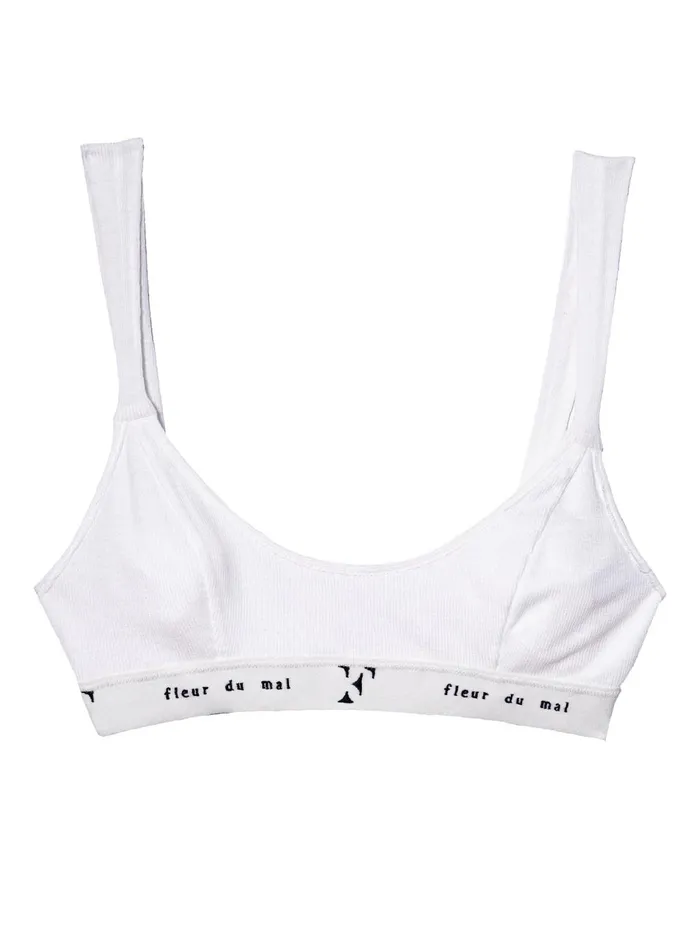 Fleur Du Mal Bustiers and Bra Tops Women Garon Bra White Fleur Du Mal Bustiers and Bra Tops Women Garon Bra White
