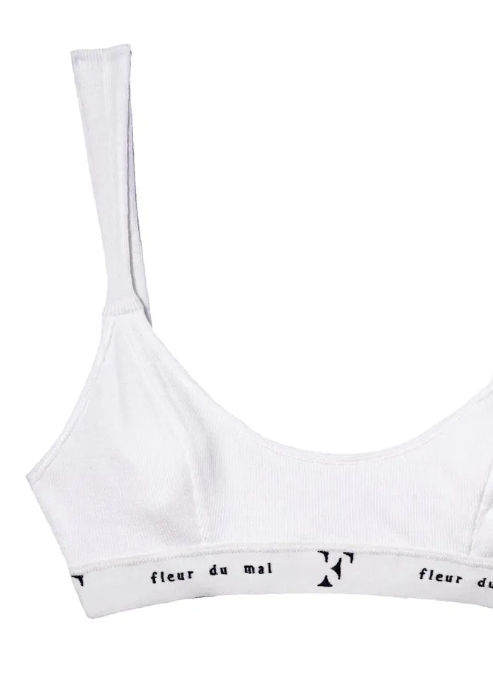 Fleur Du Mal Bustiers and Bra Tops Women Garon Bra White Fleur Du Mal Bustiers and Bra Tops Women Garon Bra White
