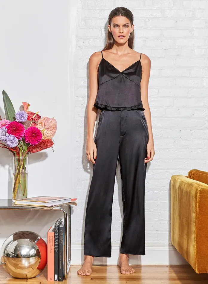 Fleur Du Mal Camis and Tanks Women Washable Silk Cami Black