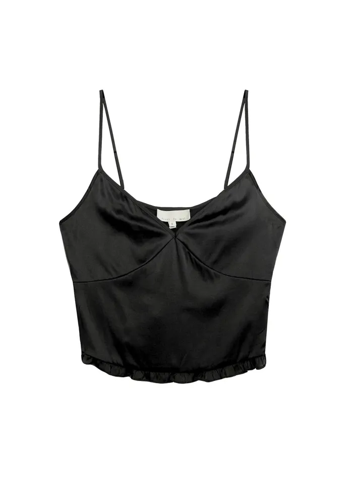 Fleur Du Mal Camis and Tanks Women Washable Silk Cami Black