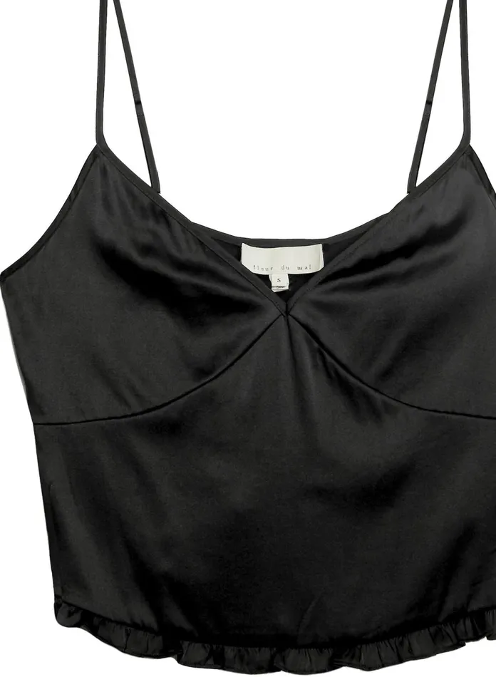 Fleur Du Mal Camis and Tanks Women Washable Silk Cami Black