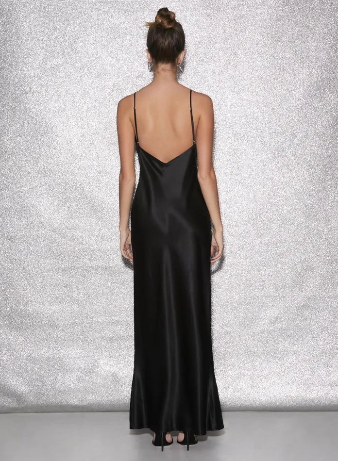 Fleur Du Mal Dresses Women Bow Slip Dress Black Fleur Du Mal Dresses Women Bow Slip Dress Black