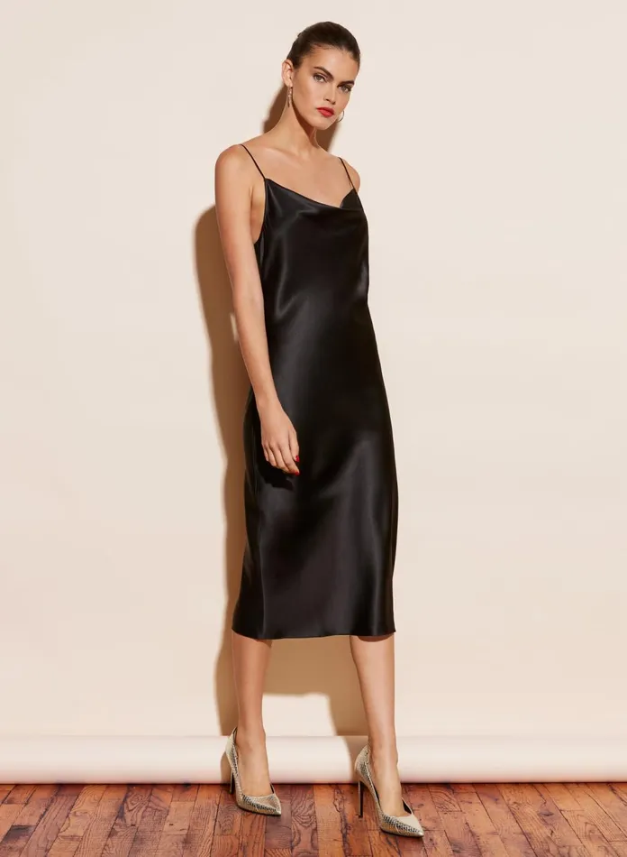 Fleur Du Mal Dresses Women Cowl Neck Slip Dress Black Fleur Du Mal Dresses Women Cowl Neck Slip Dress Black