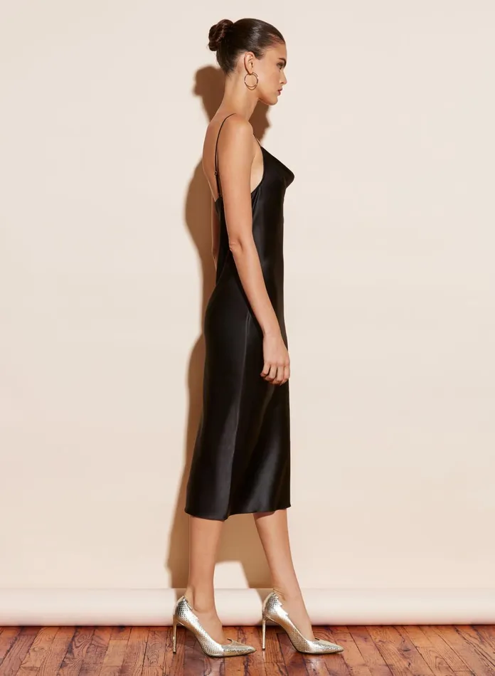 Fleur Du Mal Dresses Women Cowl Neck Slip Dress Black Fleur Du Mal Dresses Women Cowl Neck Slip Dress Black