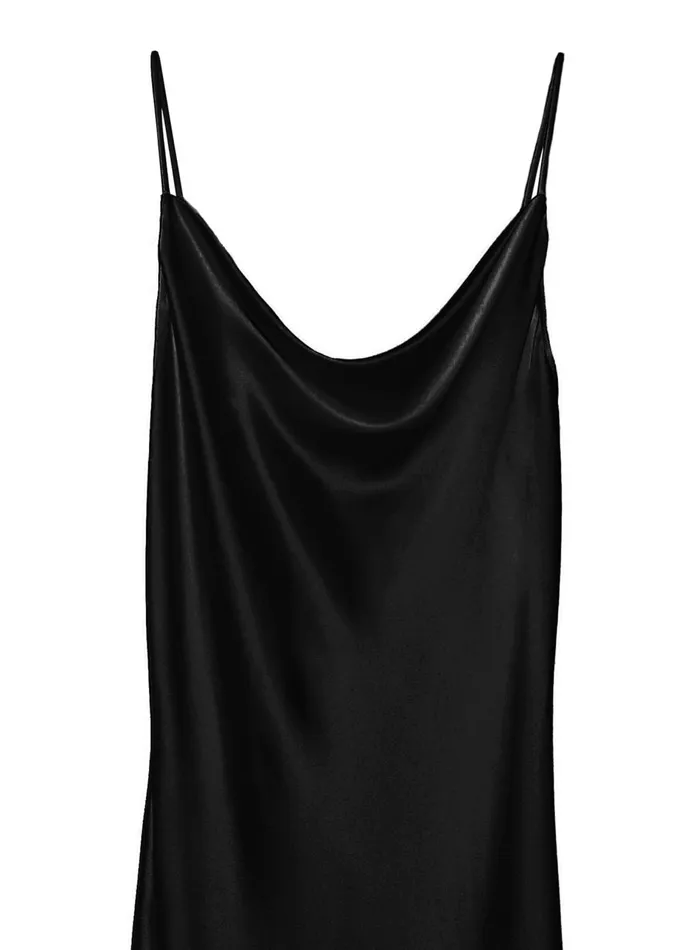Fleur Du Mal Dresses Women Cowl Neck Slip Dress Black Fleur Du Mal Dresses Women Cowl Neck Slip Dress Black