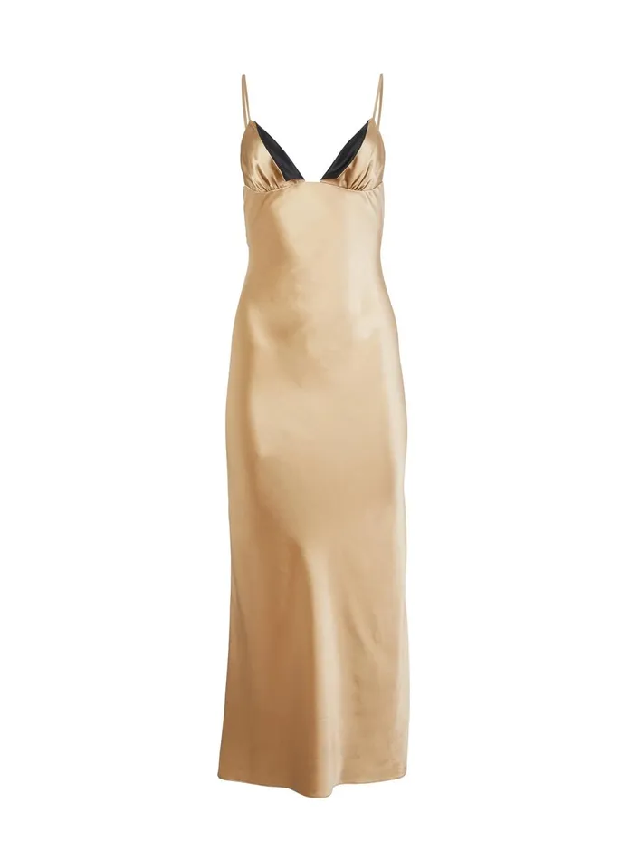 Fleur Du Mal Dresses Women Cross Back Long Slip Bubbly Fleur Du Mal Dresses Women Cross Back Long Slip Bubbly
