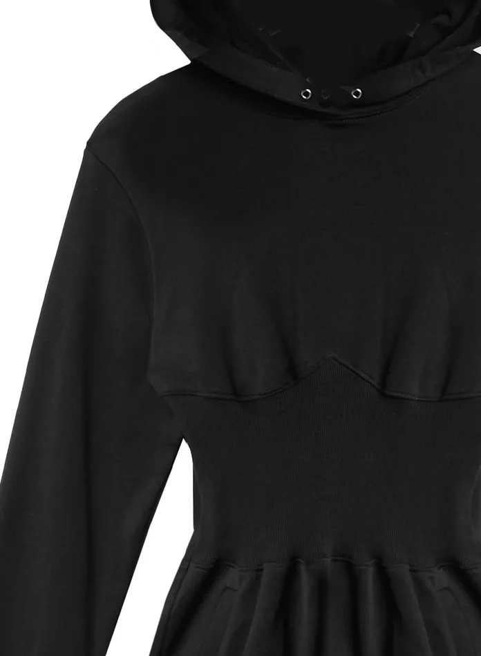 Fleur Du Mal Dresses Women Hoodie Dress Black Fleur Du Mal Dresses Women Hoodie Dress Black