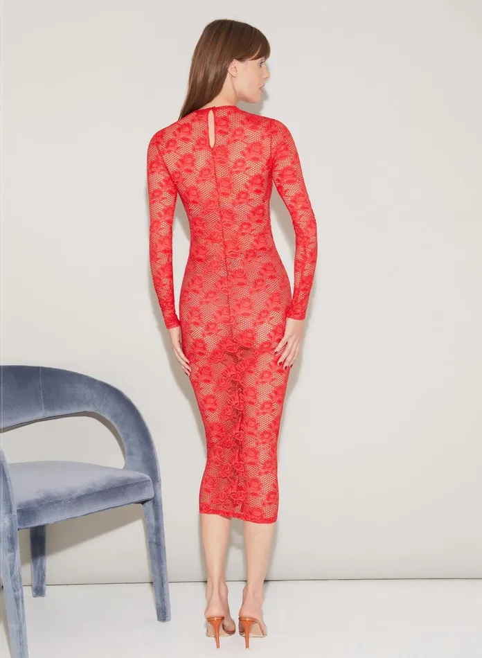 Fleur Du Mal Dresses Women Rosalia Lace Long Sleeve Dress Tamale Fleur Du Mal Dresses Women Rosalia Lace Long Sleeve Dress Tamale