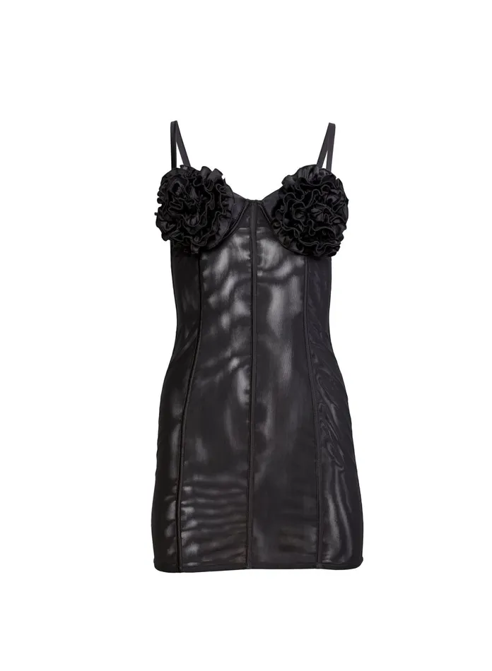 Fleur Du Mal Dresses Women Rose Cup Dress Black Fleur Du Mal Dresses Women Rose Cup Dress Black