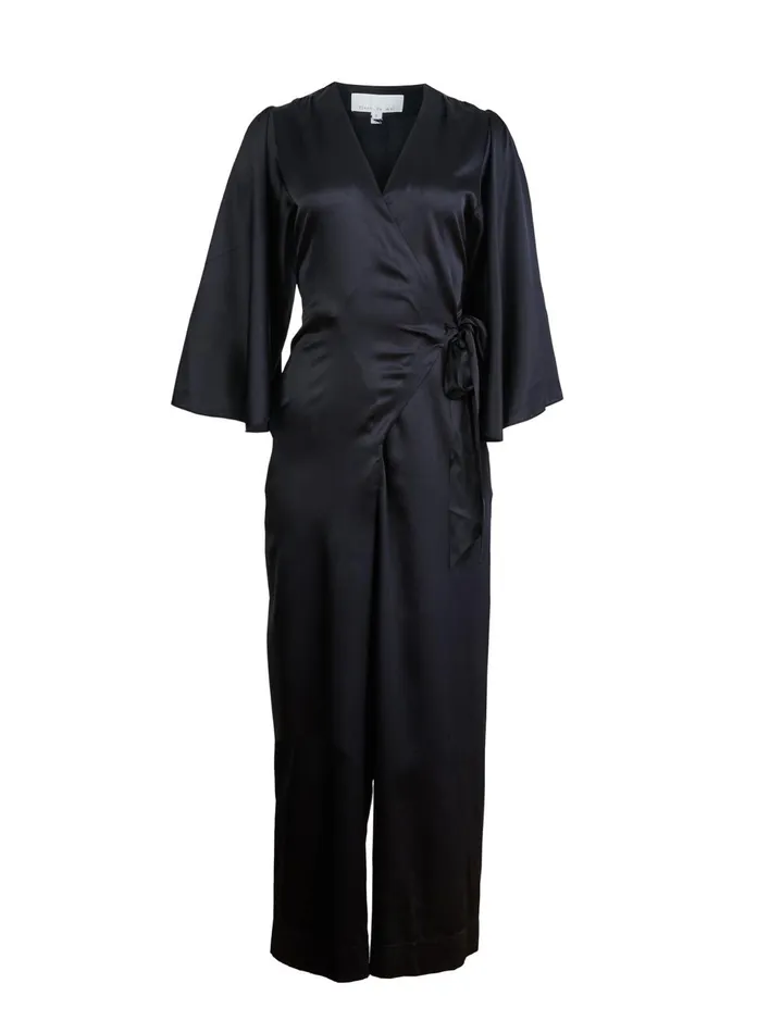 Fleur Du Mal Jumpsuits and Rompers Women Angel Sleeve Jumpsuit Black Fleur Du Mal Jumpsuits and Rompers Women Angel Sleeve Jumpsuit Black