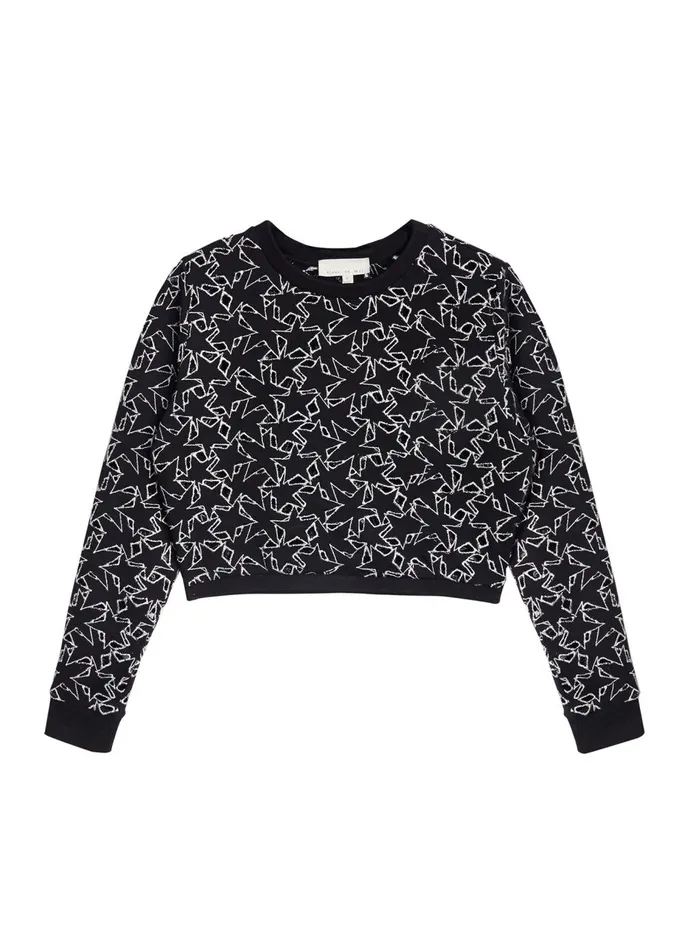 Fleur Du Mal Long Sleeve Women Super Star Top Black Fleur Du Mal Long Sleeve Women Super Star Top Black