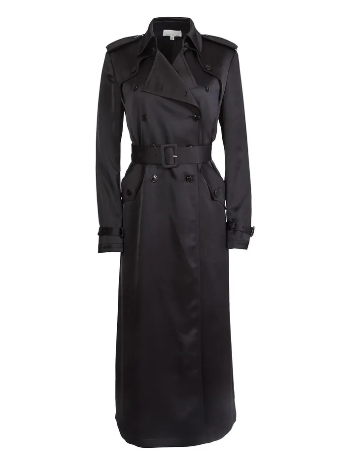 Fleur Du Mal Outerwear Women Eco Luxe Trench Coat Black Fleur Du Mal Outerwear Women Eco Luxe Trench Coat Black