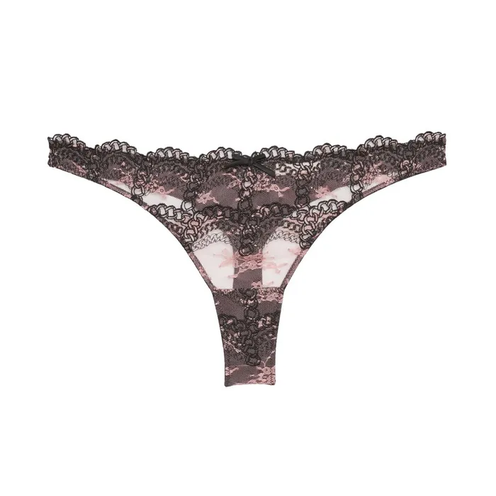 Fleur Du Mal Panties and Garters Women Chain Embroidery Thong Black Fleur Du Mal Panties and Garters Women Chain Embroidery Thong Black