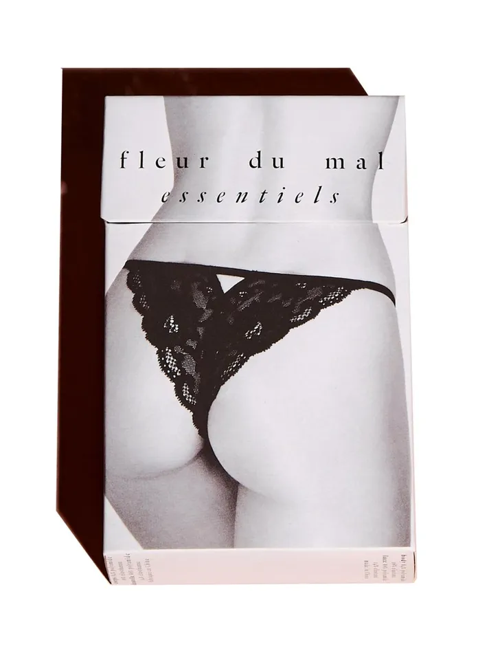 Fleur Du Mal Panties and Garters Women Charlotte Lace Seamless String Cheeky Tan