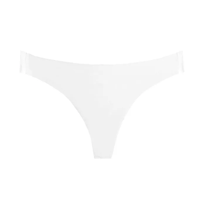 Fleur Du Mal Panties and Garters Women Charlotte Lace Seamless Thong Ivory