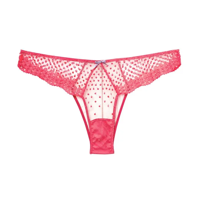Fleur Du Mal Panties and Garters Women Dotty Cheeky Pop Pink Fleur Du Mal Panties and Garters Women Dotty Cheeky Pop Pink
