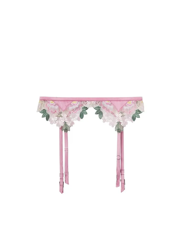 Fleur Du Mal Panties and Garters Women Jardin Embroidery Garter Bisou Fleur Du Mal Panties and Garters Women Jardin Embroidery Garter Bisou