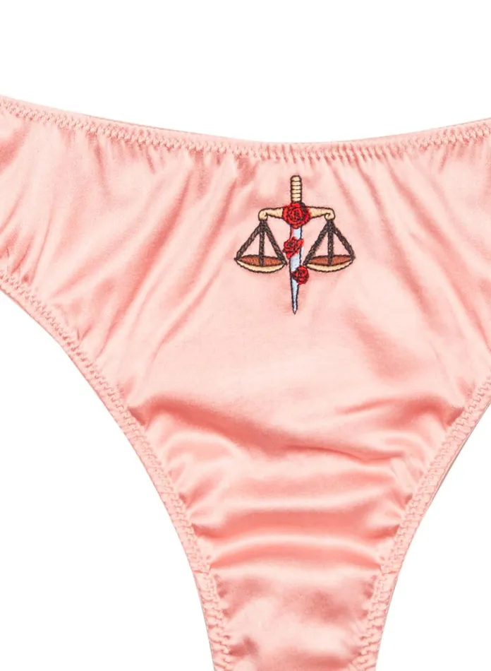 Fleur Du Mal Panties and Garters Women Libra Zodiac Thong Libra