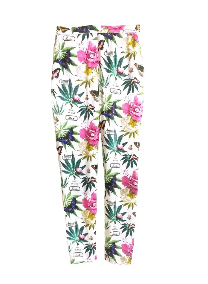 Fleur Du Mal Pants Women Botanical Bedroom To Boardroom Pant White Botanical Fleur Du Mal Pants Women Botanical Bedroom To Boardroom Pant White Botanical