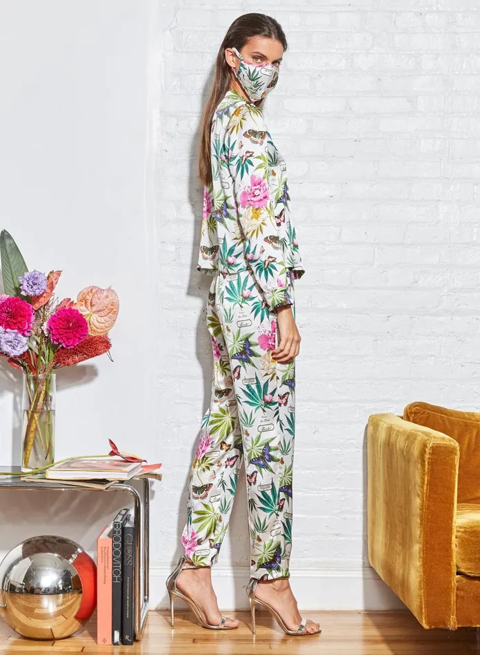 Fleur Du Mal Pants Women Botanical Bedroom To Boardroom Pant White Botanical Fleur Du Mal Pants Women Botanical Bedroom To Boardroom Pant White Botanical