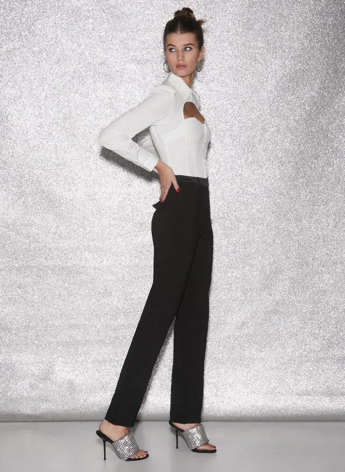 Fleur Du Mal Pants Women Crystal Cutout Pant Black Fleur Du Mal Pants Women Crystal Cutout Pant Black
