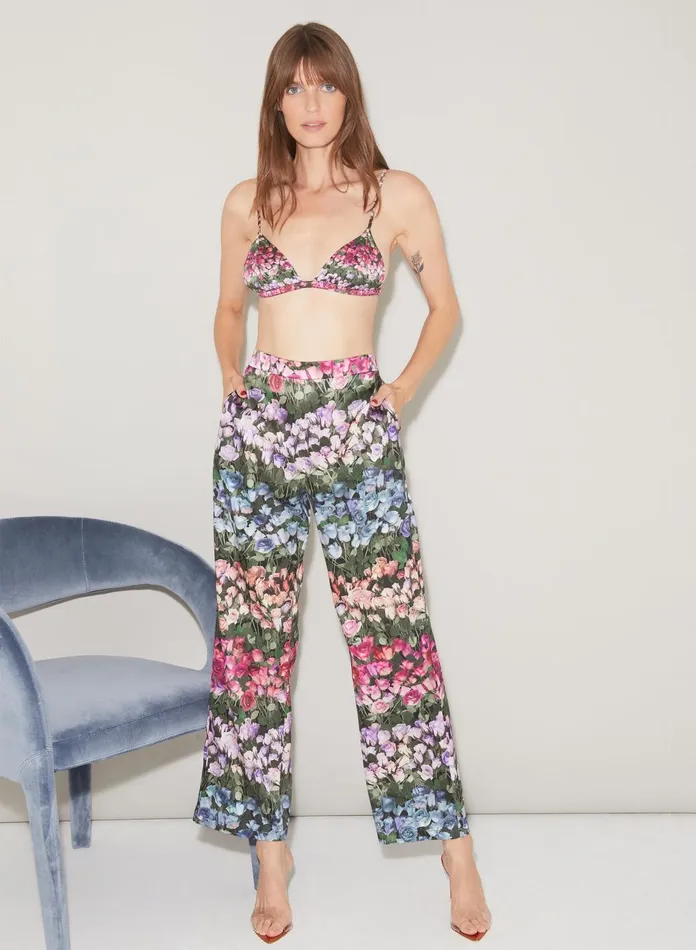 Fleur Du Mal Pants Women Rose Stripe Pant Rose Stripe Fleur Du Mal Pants Women Rose Stripe Pant Rose Stripe