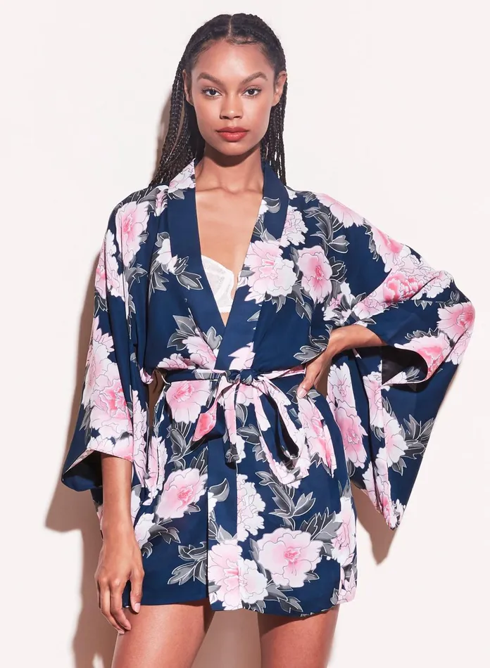 Fleur Du Mal Robes Women Haori Kimono Teal Fleur Du Mal Robes Women Haori Kimono Teal
