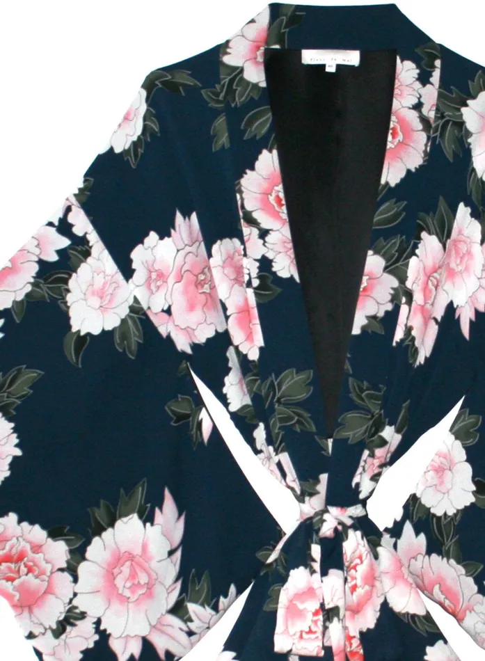 Fleur Du Mal Robes Women Haori Kimono Teal Fleur Du Mal Robes Women Haori Kimono Teal