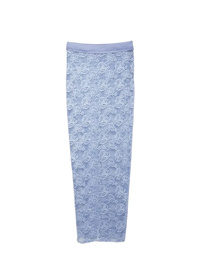 Fleur Du Mal Shorts and Skirts Women Rosalia Lace Skirt Denim Fleur Du Mal Shorts and Skirts Women Rosalia Lace Skirt Denim