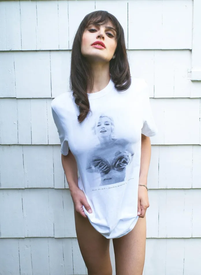 Fleur Du Mal TShirts and Short Sleeves Women Marilyn Roses Tee Ivory Fleur Du Mal TShirts and Short Sleeves Women Marilyn Roses Tee Ivory