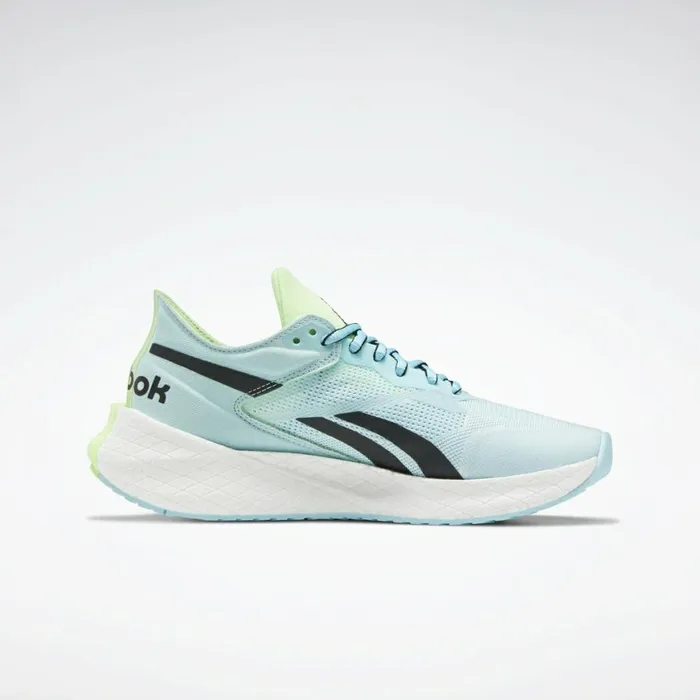 Floatride Womens Reebok Floatride Energy Symmetros Running Shoes Digital Glow Chalk Blue Neon Mint